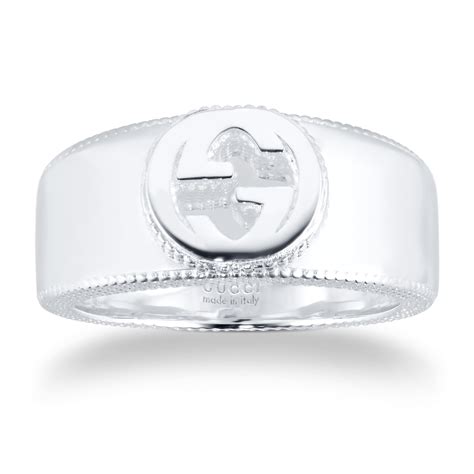 Gucci interlocking g silver ring